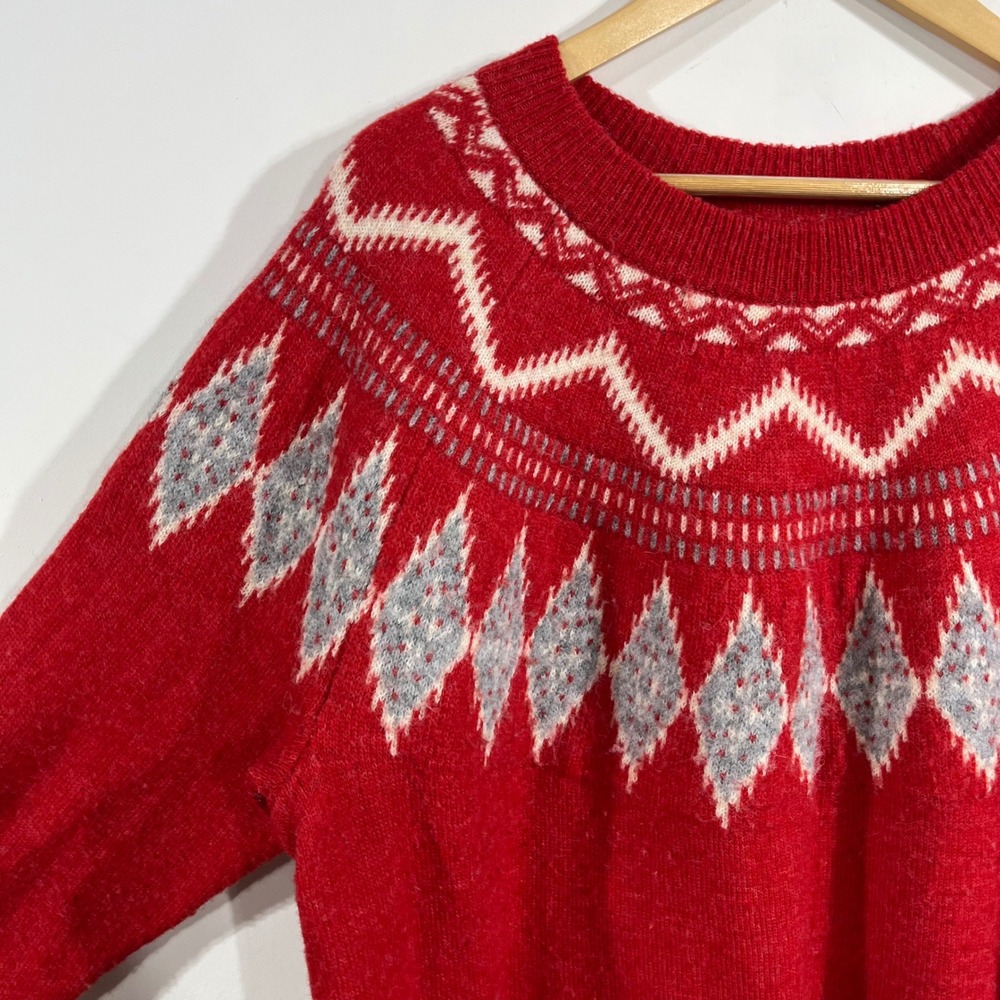 Croft & Barrow Nordic Fair Isle Knit Crew Neck Sweater Womens 1x Holiday Winter